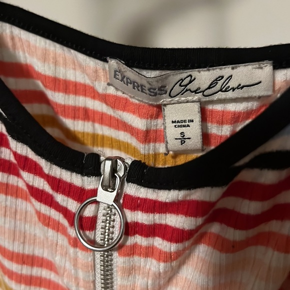 small striped adjustable tank top bodysuit by express one eleven - Picture 4 of 4